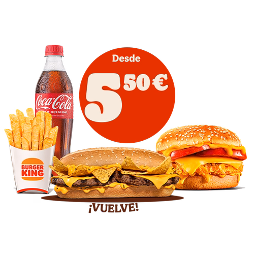 King Ahorro Menú Long Nachos o Chedar Lovers